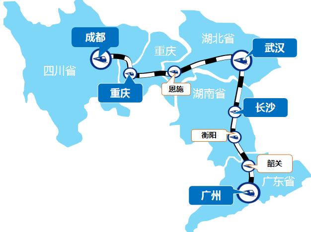 成都—廣州線高鐵列車(chē)廣告